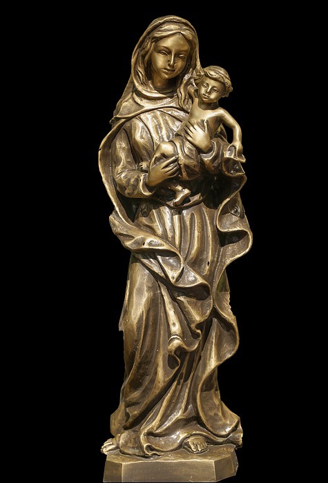 maria, jesus, sculpture