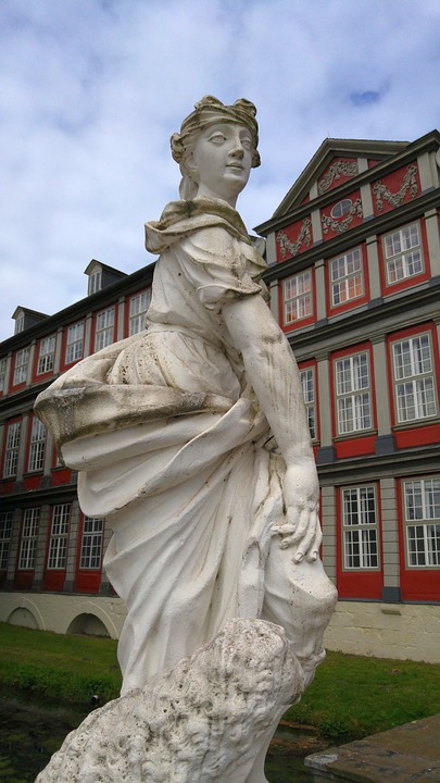 castle, wolfenbüttel, stone figures