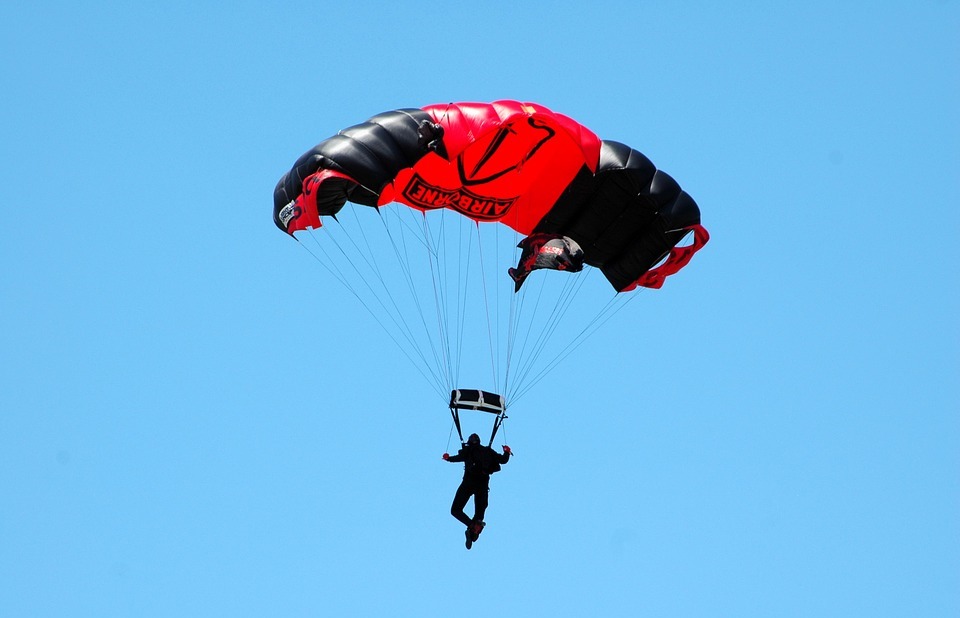skydiver, parachute, extreme sport