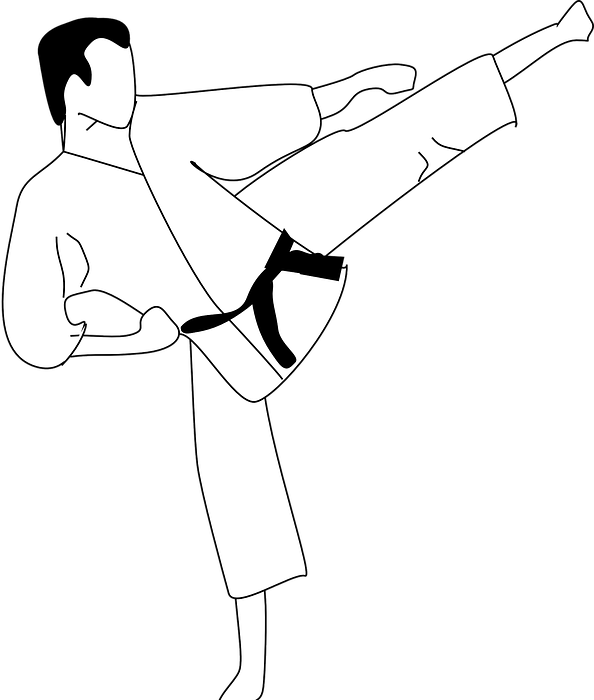 karate, kick, sports