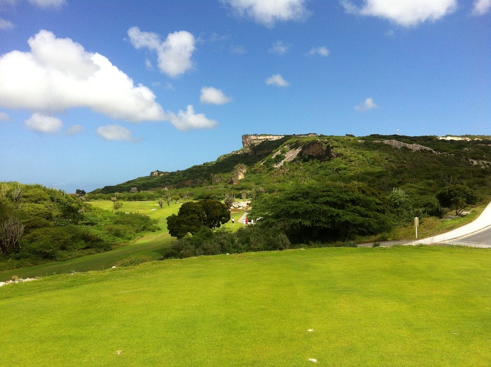 curacao, table mountain, golf course