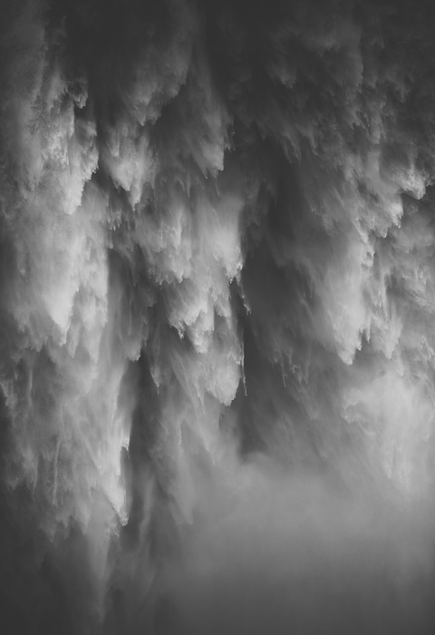 waterfalls, black and white, b w