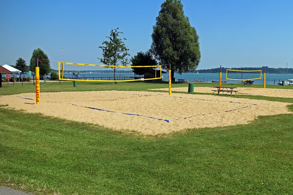 beach volley, volleyball, playing field