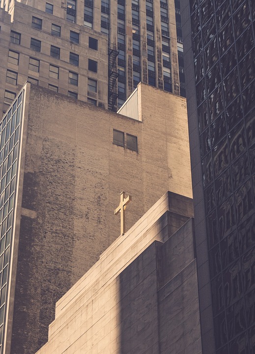 cross, buildings, architecture