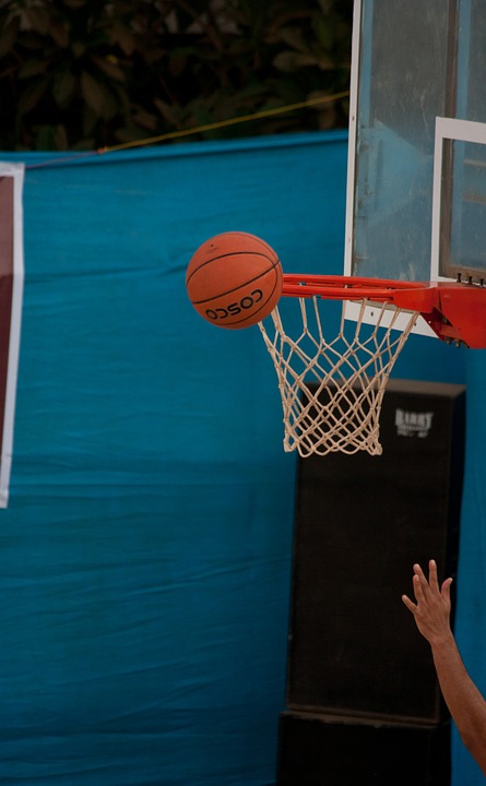 basketball, net, ball