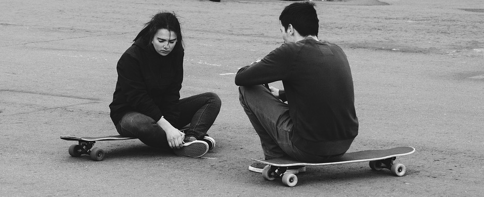 skateboard, people, girl