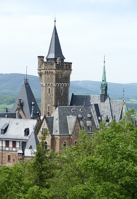 castle, wernigerode, forest
