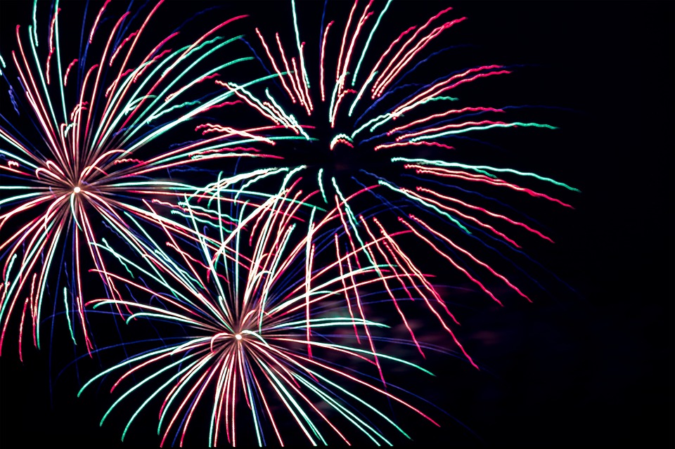 fireworks, night, new year\'s eve