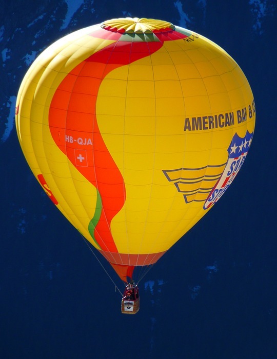 hot air balloon, colorful, wind