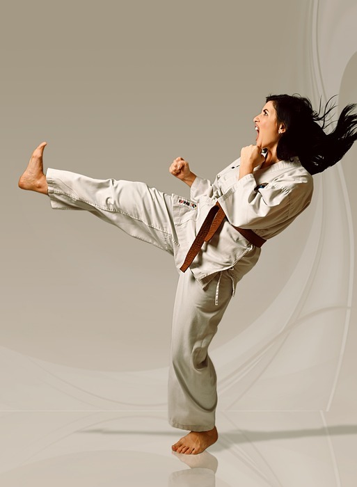 woman, karate, sport