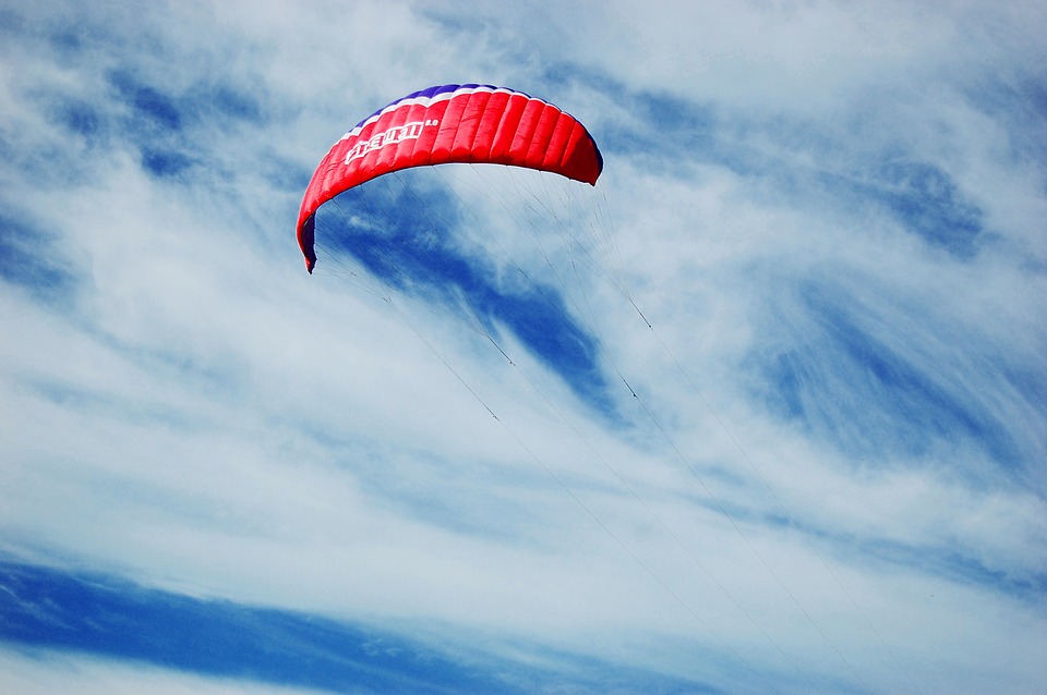 paragliding, sail, parachute