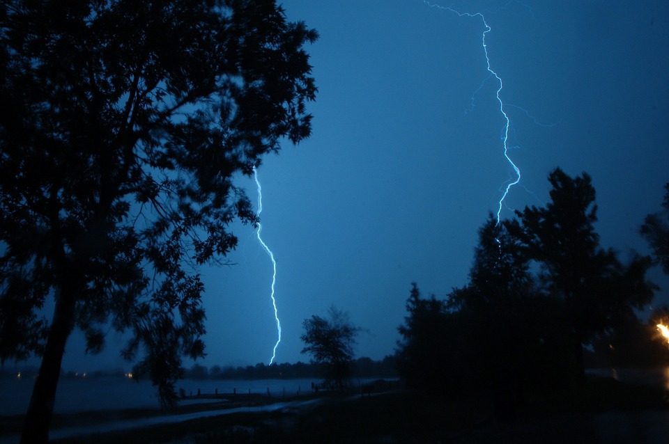 lightning, storm, stormy