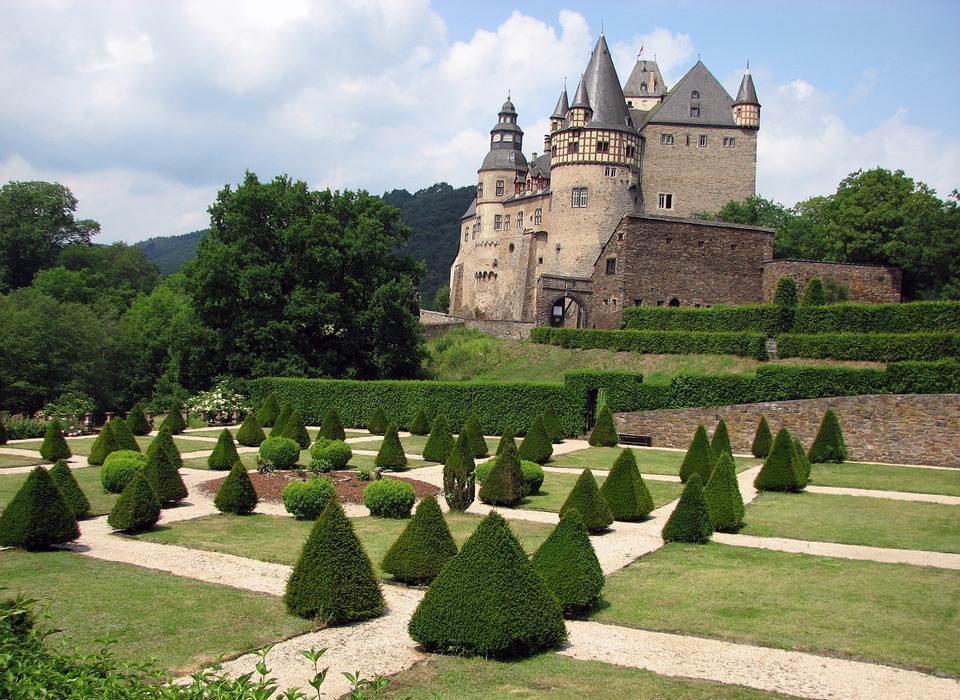 castle, bürresheim, garden