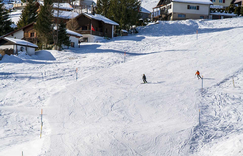 skiing, slope, winter
