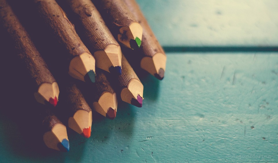 pencil, crayon, colored