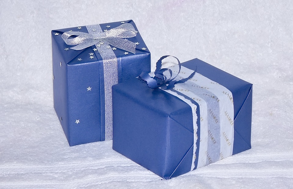 blue, gift, present