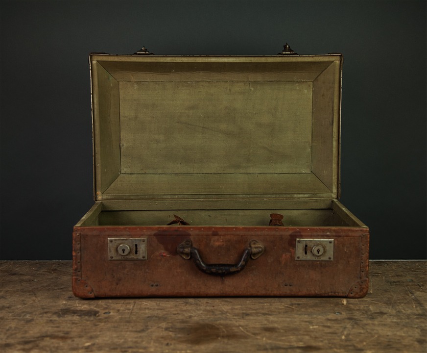 briefcase, vintage, oldschool