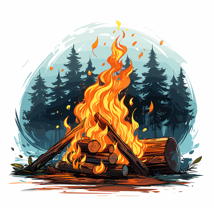 camping, camp, campfire
