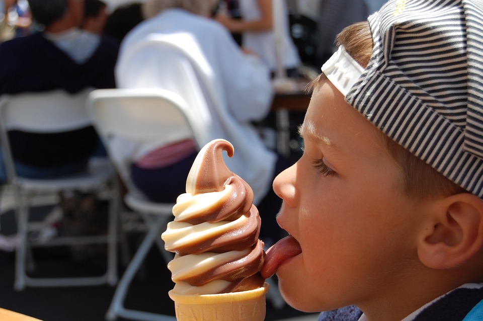 boy, ice cream, cone