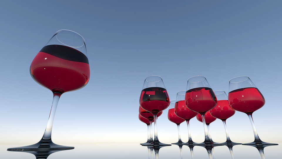 wineglass, red, wine