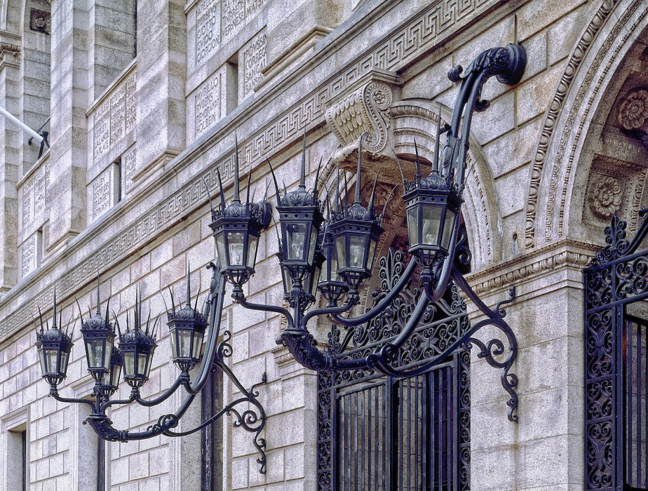 boston public library, architectural detail, facade