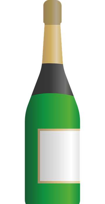 champagne, bottle, new year\'s day