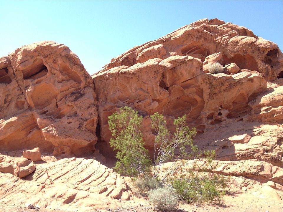 rocks, boulders, desert