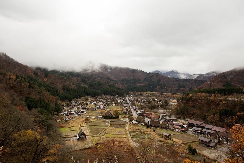 shirakawago, village, japan