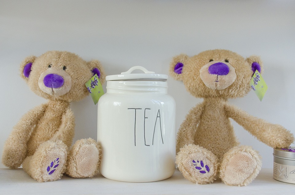 tea, bears, lavender
