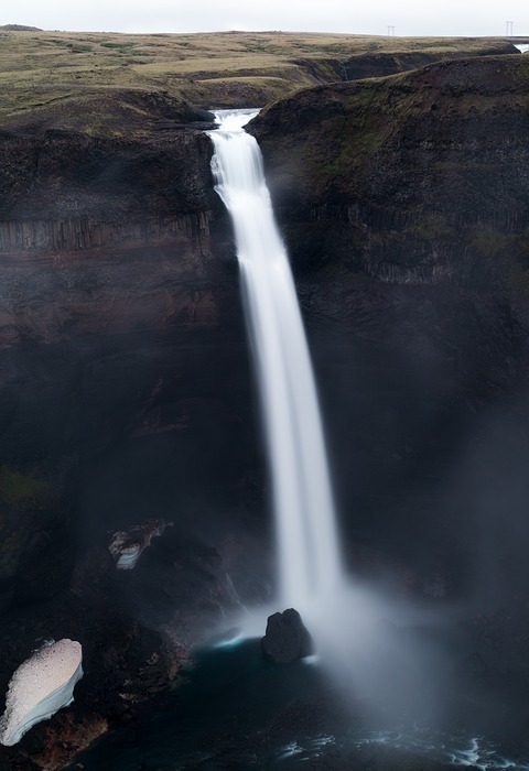 waterfall . dombay - emerald coast alaska .