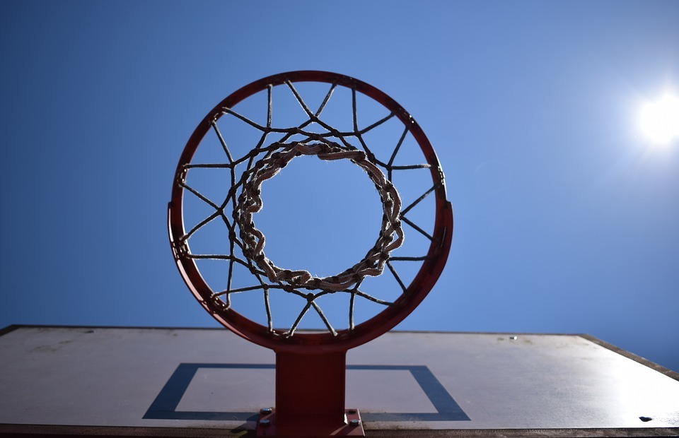 basketball hoop, sun, round