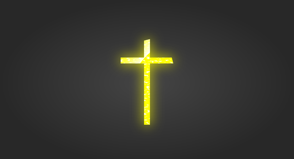 cross, yellow, christian