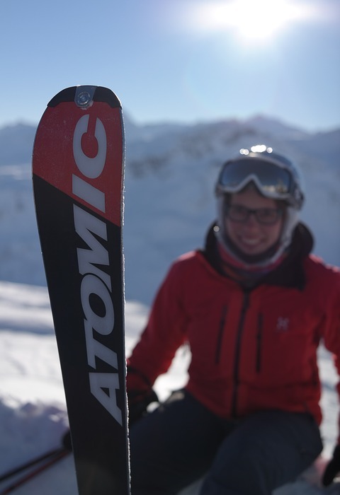 skier, skiing, advertising