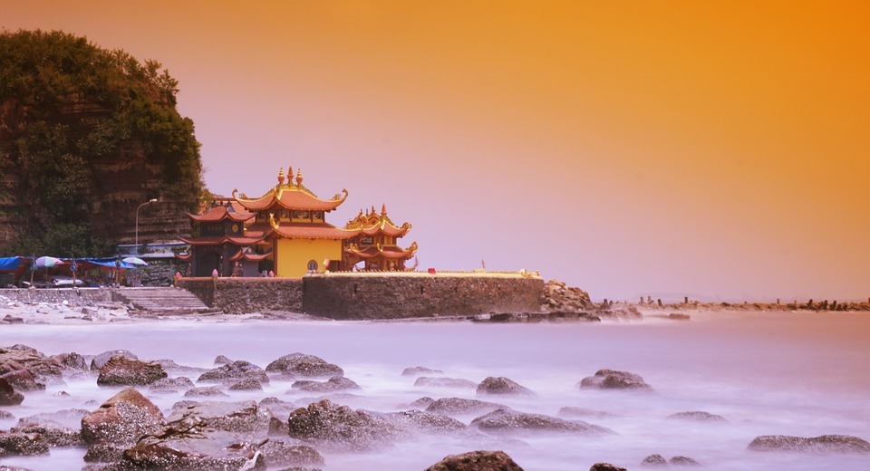 temple, sea, culture
