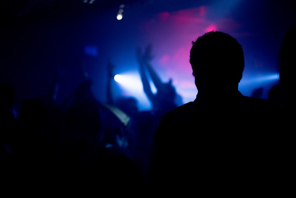night club, silhouette, party