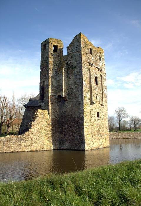 castle, normandy, medieval