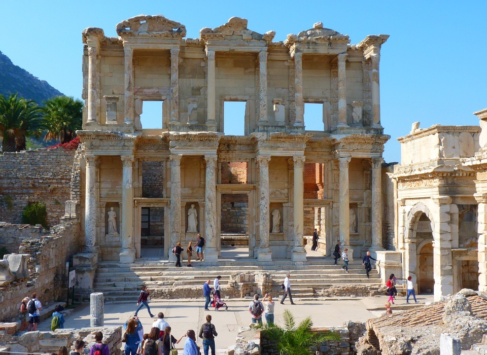 celsus library, ruins, ephesus