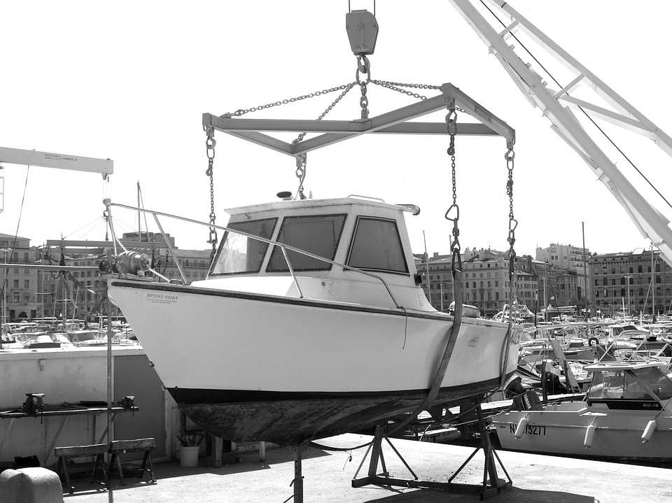 boot, shipyard, harbour crane