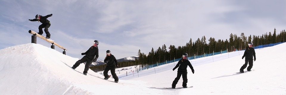 snowboarding, sequence, rail