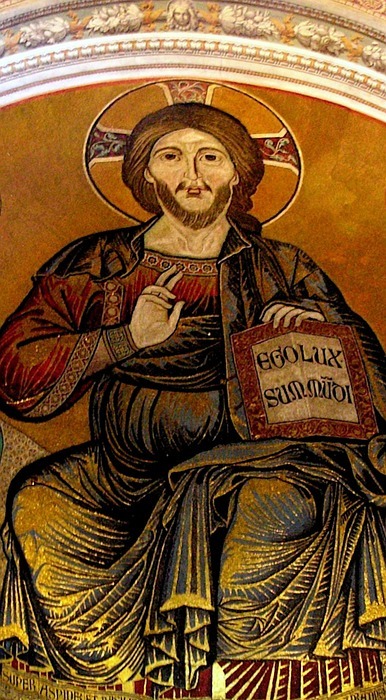 jesus christ, resurrected, fresco