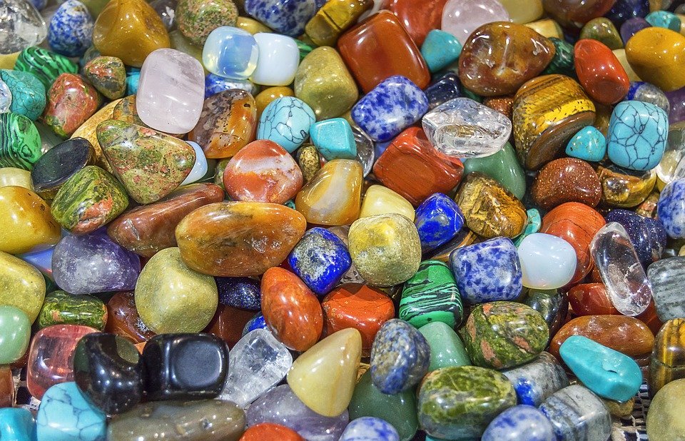 minerals, colored stones, quartz