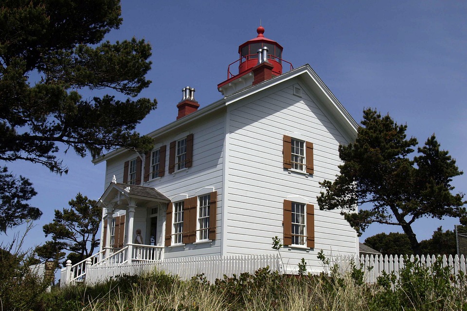 lighthouse, building, coast