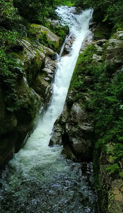 small waterfall in plitvice of the park.