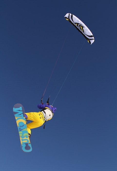 sprort, kitesurfing, winter