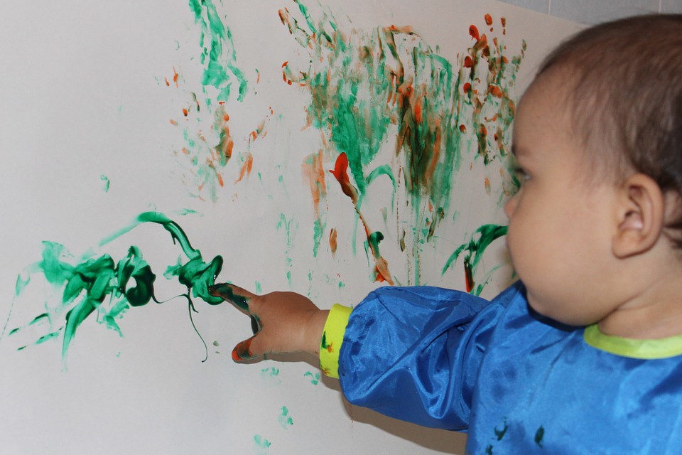 finger painting, kid painting, art