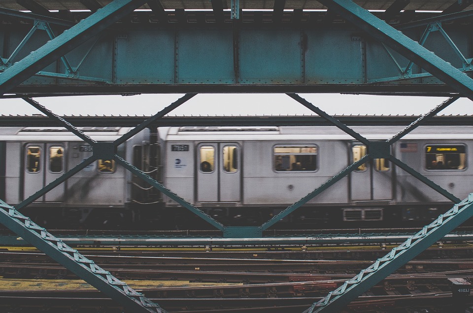 subway, train, tracks