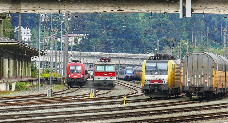 train, railway, transport system