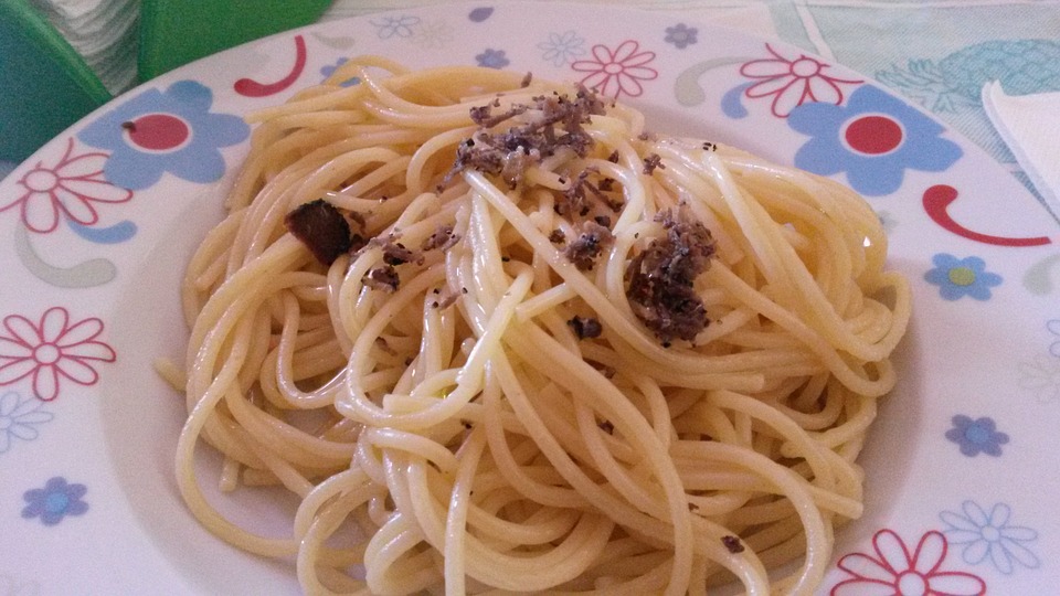 pasta, dish, spaghetti