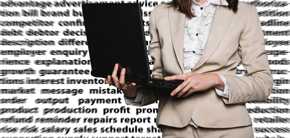 businesswoman, female, laptop
