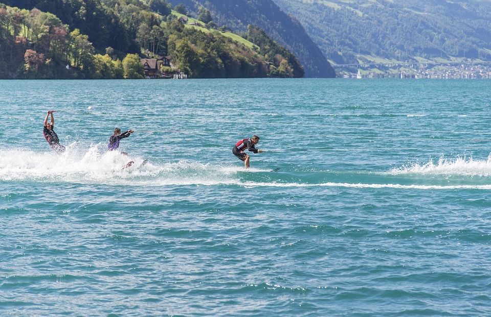 water-skiing, water, water sports